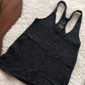 Racerback dark gray tank